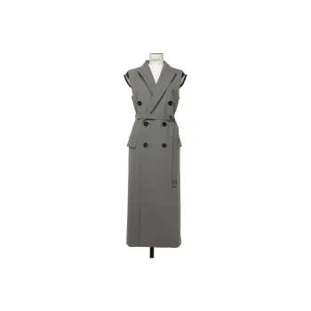 Sacai Double Breasted Sleeveless Long Vest