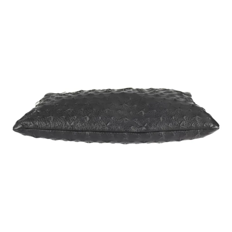 Jimmy Choo Grained Leather Clutch Men's Gray-2