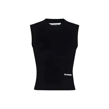 JIL SANDER + Ribbed Knit Tank Top