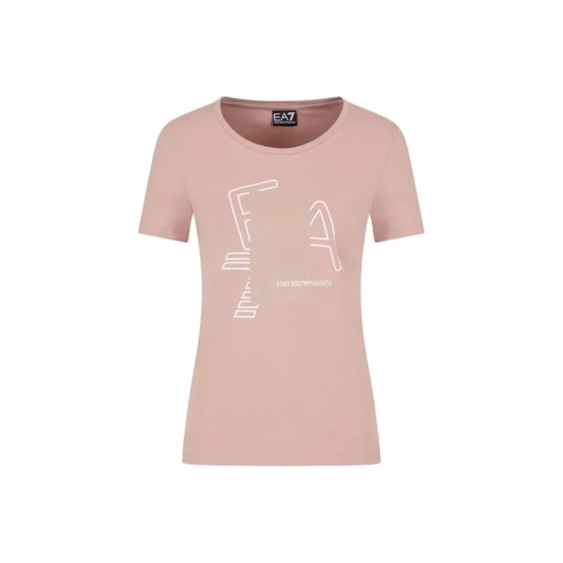 EMPORIO ARMANI EA7 Regular T Shirt Women's Pink-0