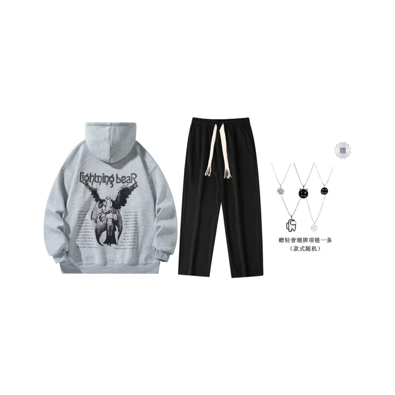 LIGHTNING BEAR Sweatshirt Sets Unisex-4