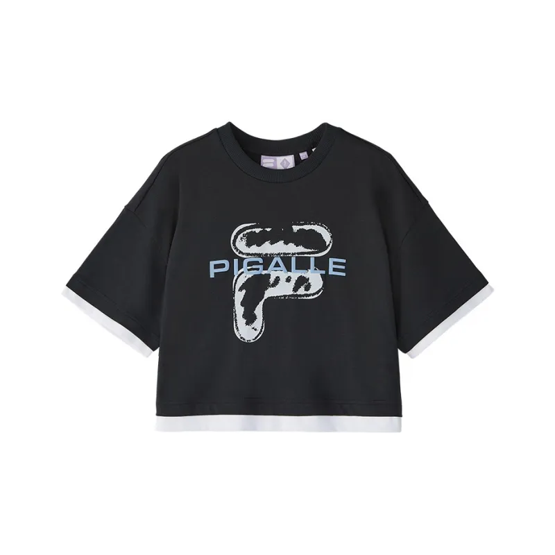 FILA FUSION T Shirts Women's Undercurrent Black-0