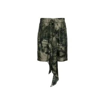 Roberto Cavalli Hawaii print Silk Shorts