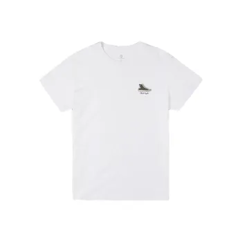 Converse Set in Sleeve T Shirt Women's White American Vintage