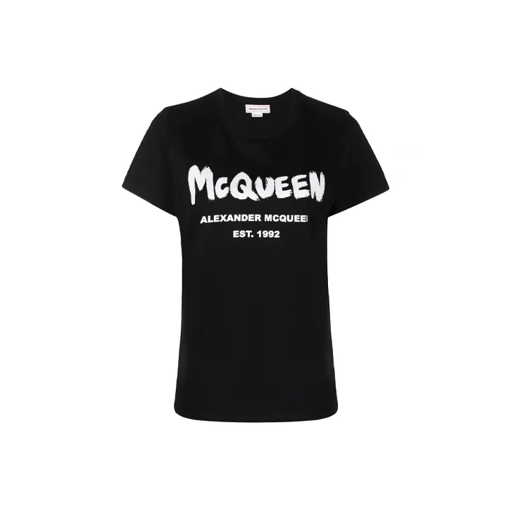 Alexander McQueen Logo Printed Crewneck T Shirt-0