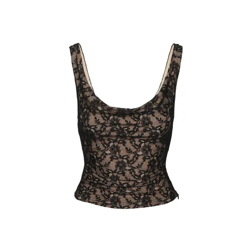 PRINCESS POLLY Tank Tops Women's BLACK/Black