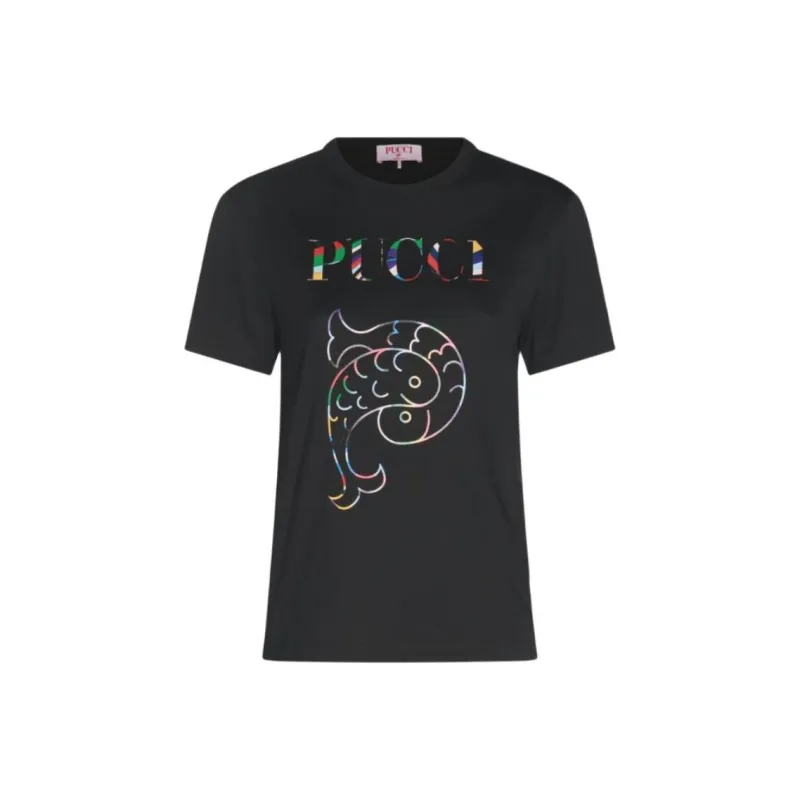 Pucci Logo print Cotton T shirt-0
