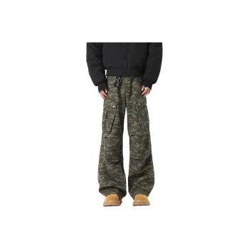 OPOX Casual Pants Unisex Army Green