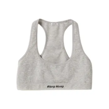 MIU MIU Tank Tops Women's Gray