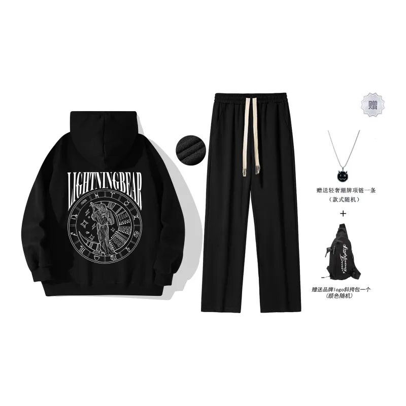 LIGHTNING BEAR Sweatshirt Sets Unisex-14