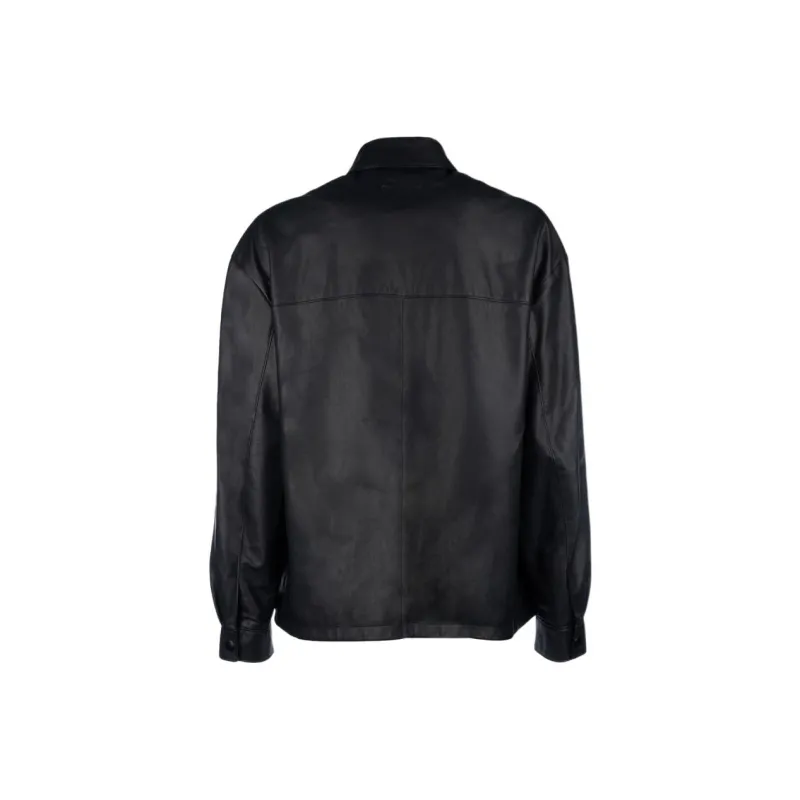 PRADA Zip Up Leather Jacket-1