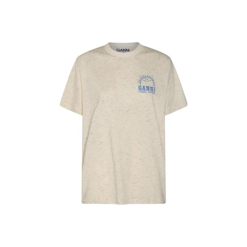 GANNI T-Shirts Women's Ecru-0