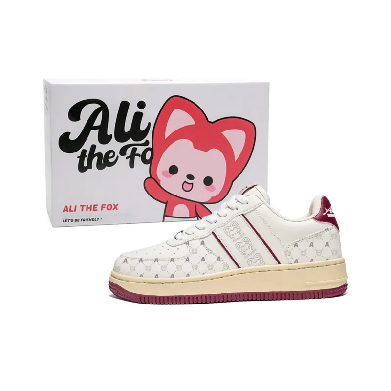 ALI THE FOX Skateboard Shoes Unisex Low Top Milk Tea Powder/Iceberg Blue-20