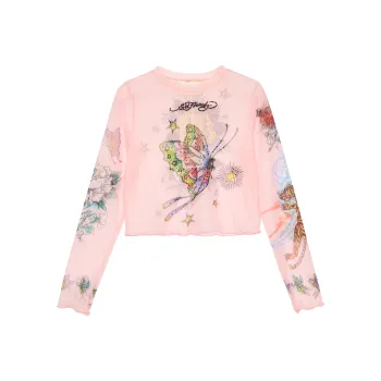 Ed Hardy T Shirts Women's Cherry Blossom Pink E1PBW404