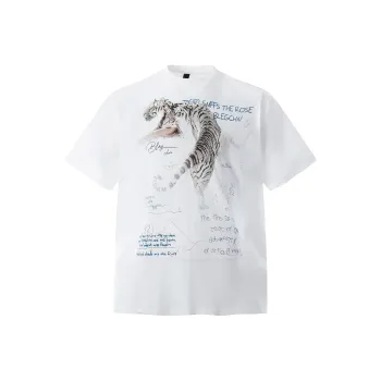 VINMUK Drop Shoulder Sleeve T Shirt Unisex White