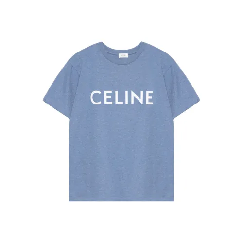 celine and SS22 Drop Shoulder Sleeve T Shirt Women's Blue