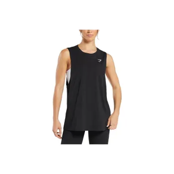 GYMSHARK TRAINING DROP ARM TANK Tank Tops Women's Black
