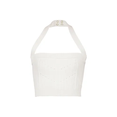 BALMAIN Knitted Halterneck Crop Top