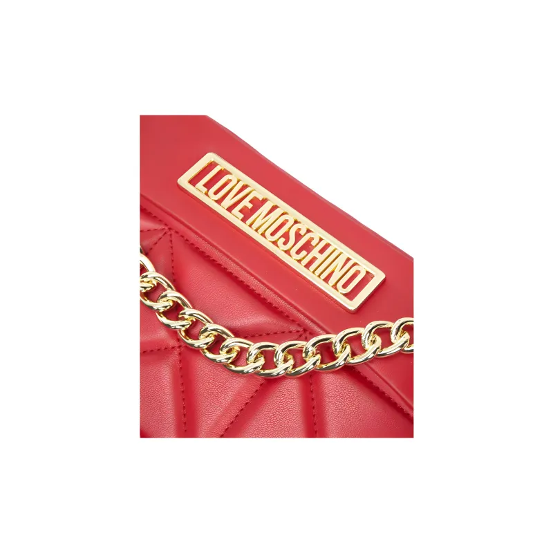 MOSCHINO Quilting Shoulder Bag Women's Red-4