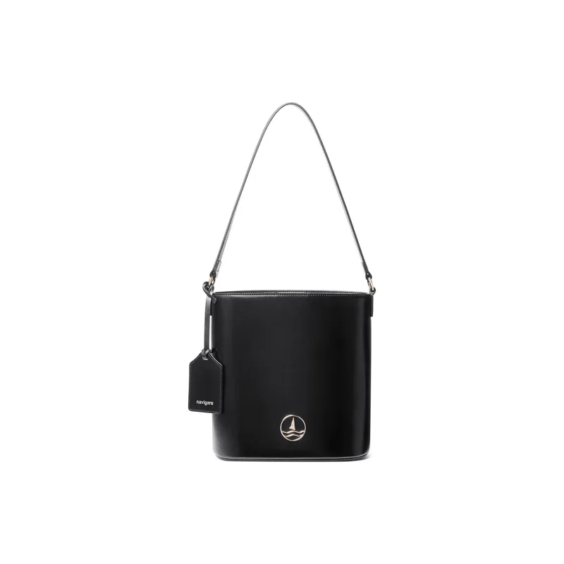 NAVIGARE Cow Split Leather Bucket Bag, Shoulder Bag Regular Women's Multicolor-4
