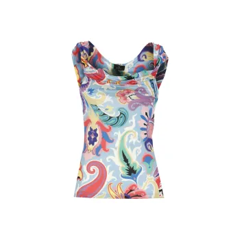 ETRO Twist Detailed Paisley Print Tank Top
