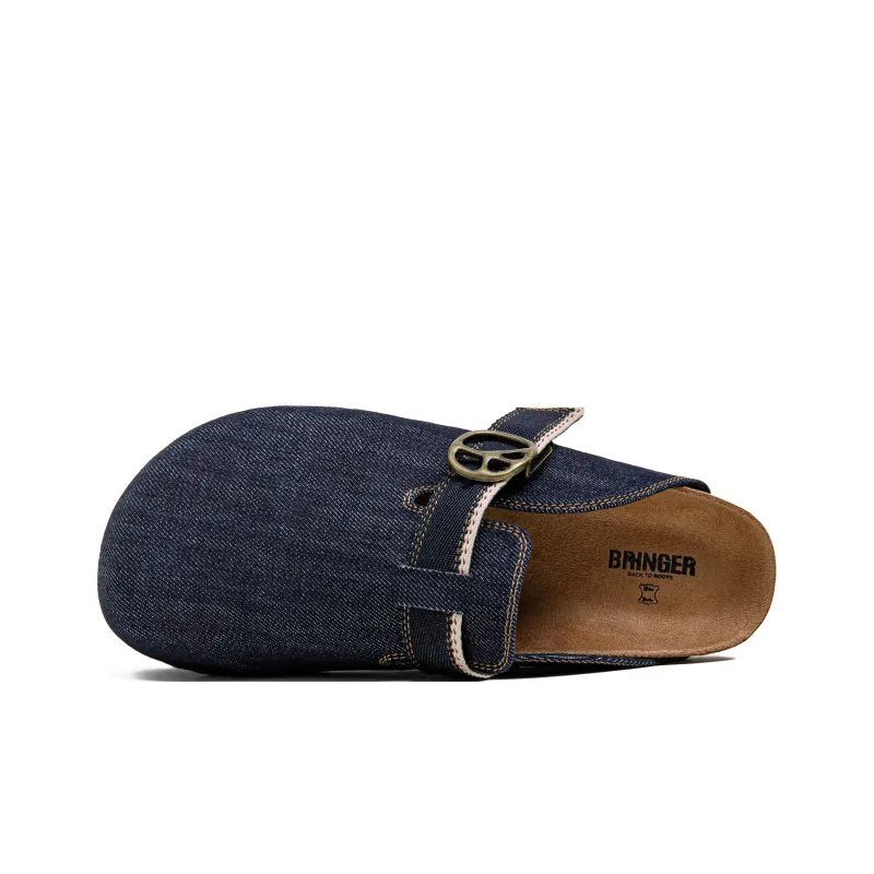 MADEN EVA Quiet Odor Resistant Closed Toe Slippers Men's Red Ear Denim-1
