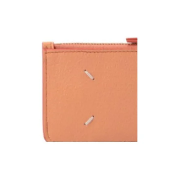 Maison Margiela Goat Nappa Leather Card Holder Wallet Unisex Orange-3