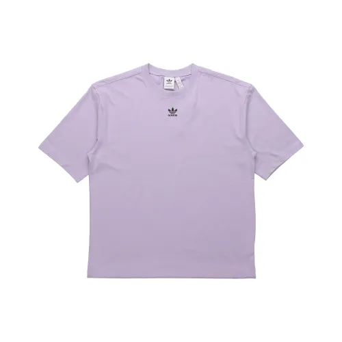 Adidas Originals Drop Shoulder Sleeve T Shirt Women's Light Purple
