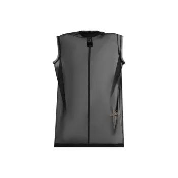 RICK OWENS Logo embroidered Mesh Top