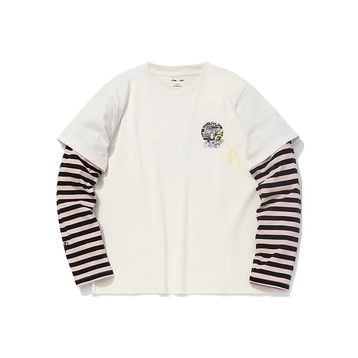 X girl X LINING T Shirts Women's Mist White-0
