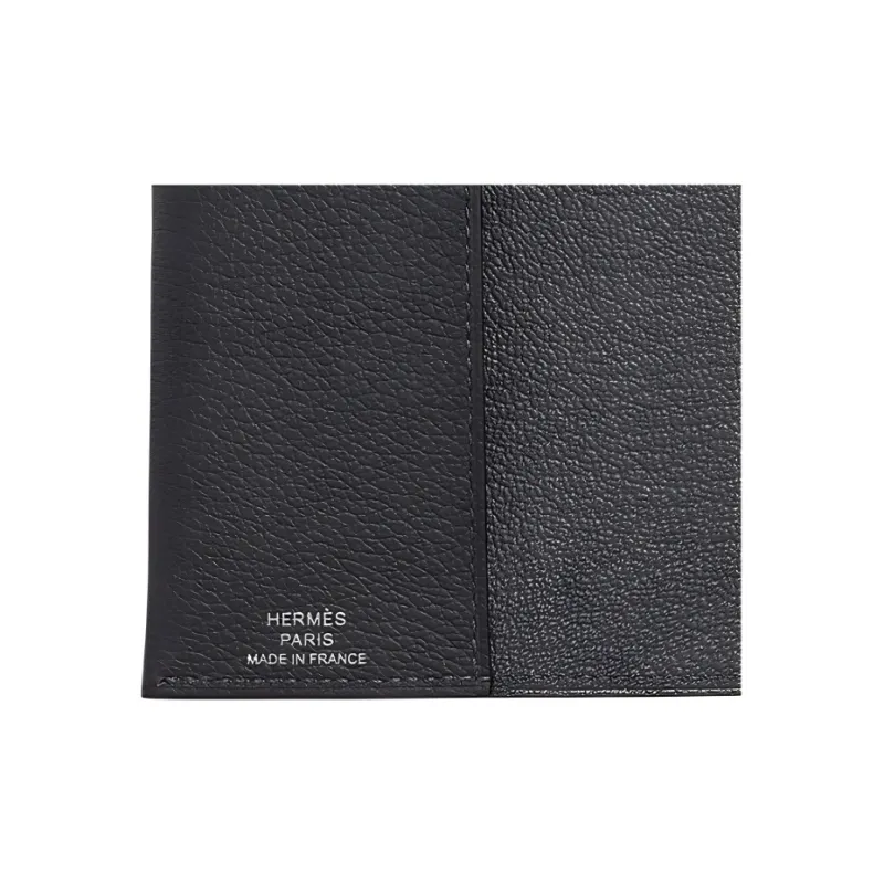 HERMES R.M.S Evercolor Leather Passport Holder Men's Slate Gray-2