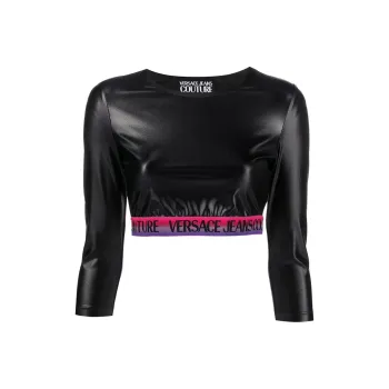VERSACE JEANS COUTURE Crewneck Cropped Top
