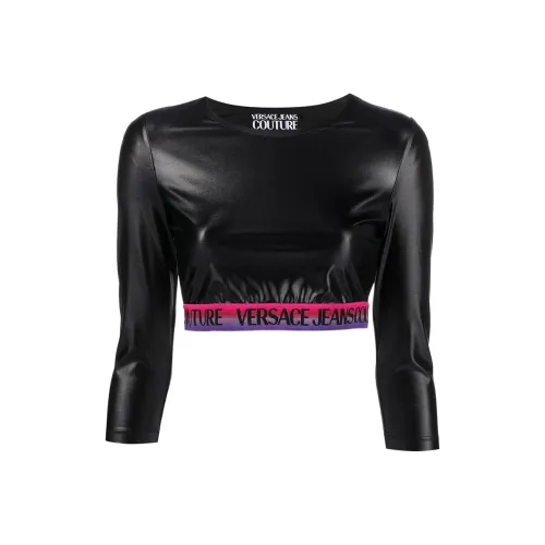 VERSACE JEANS COUTURE Crewneck Cropped Top