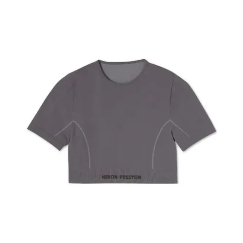 HERON PRESTON Crop Tops Women's Gray