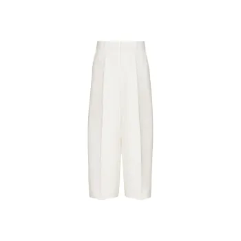 Valentino Pleat Detailed Cropped Pants