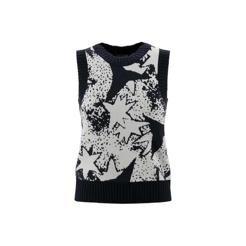 WEEKEND MaxMara Jacquard Patterned Knitted Vest-0