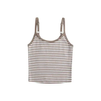 Hollister Tank Tops Women's Taupe Stripes
