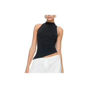 PRINCESS POLLY TILL NEXT TIME TOP Tank Tops Women's BLACK/Black