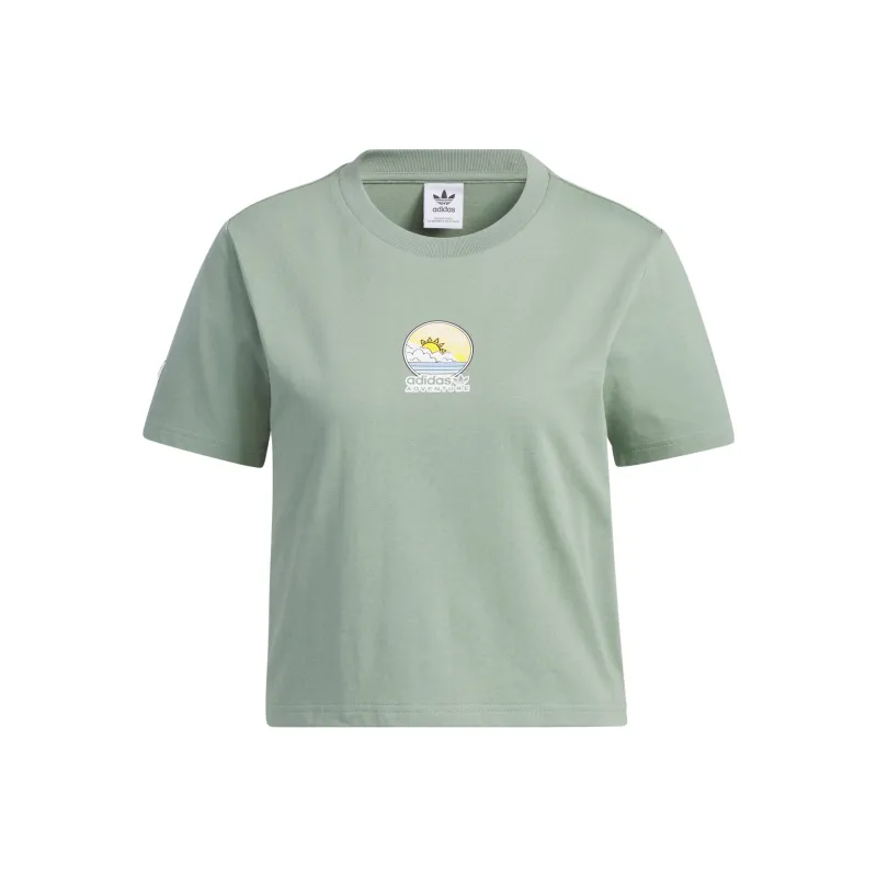 Adidas Originals Crop Tops Women's Dusty Green-0