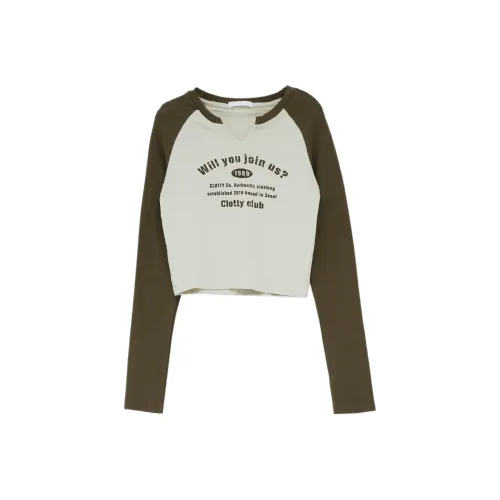 Linjou Raglan Sleeve T-Shirt Women's Coffee