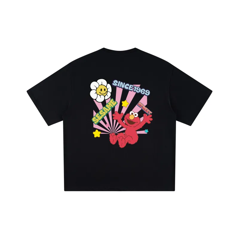 SESAME STREET [ELMO Collection] Short Sleeved T Shirts Unisex-0