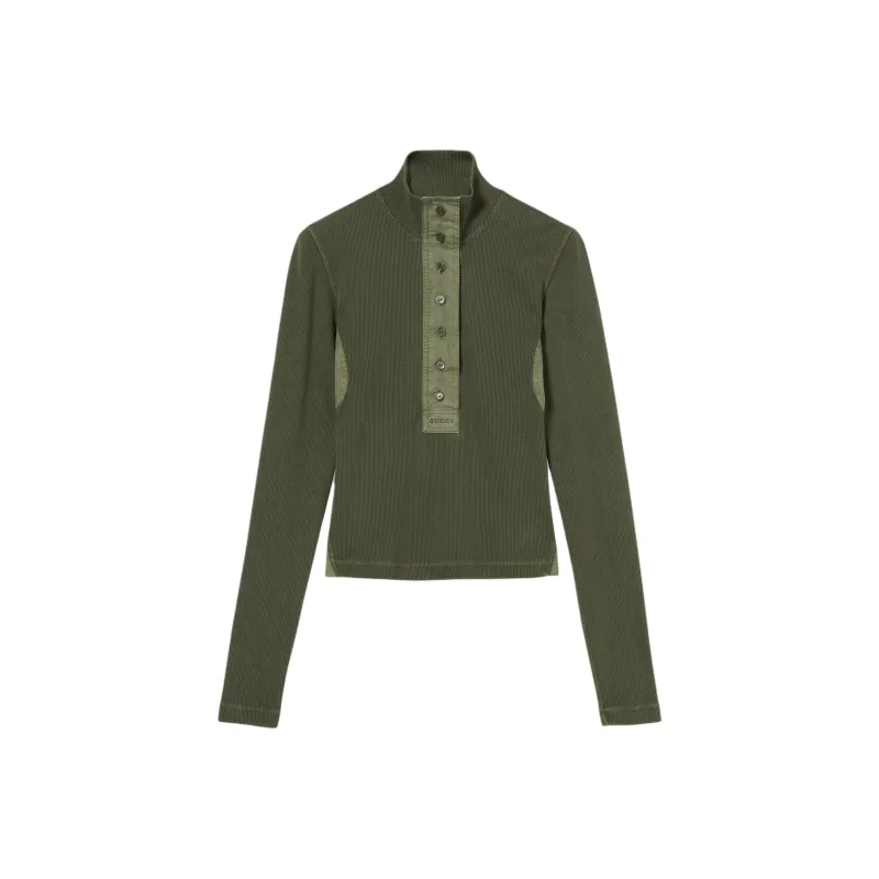 GUCCI SS25 T-Shirt Women's Forest Green-0