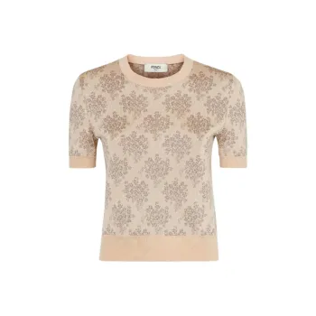 FENDI Floral jacquard Cropped Sweater