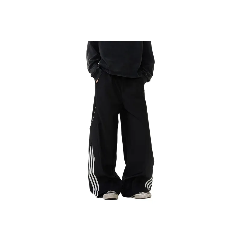 PAINT STAIN Casual Pants Unisex Black-0