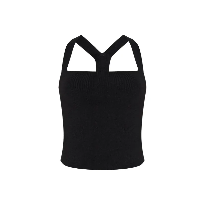 CULT GAIA Crawford Logo Plaque Knitted Top-0