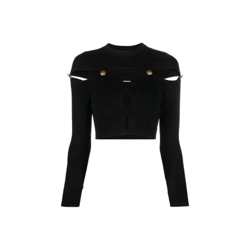 VERSACE JEANS COUTURE Cut Out Long Sleeved Knitted Top