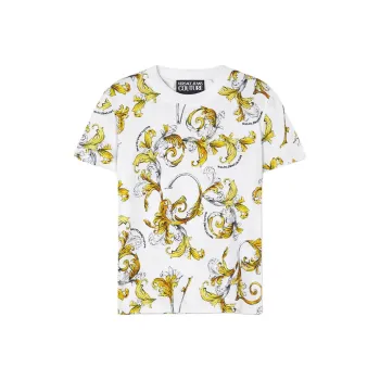 VERSACE Baroque Print Crewneck T Shirt