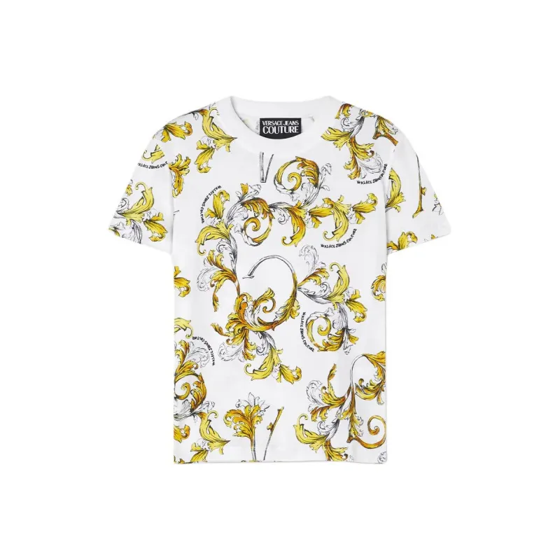VERSACE Baroque Print Crewneck T Shirt-0