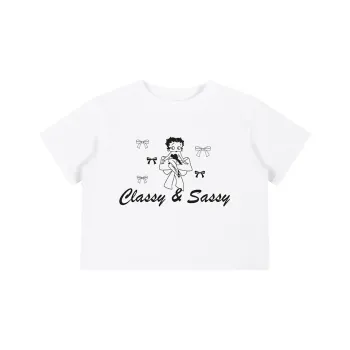 BETTY BOOP Drop Shoulder Sleeve T-Shirt Women's
