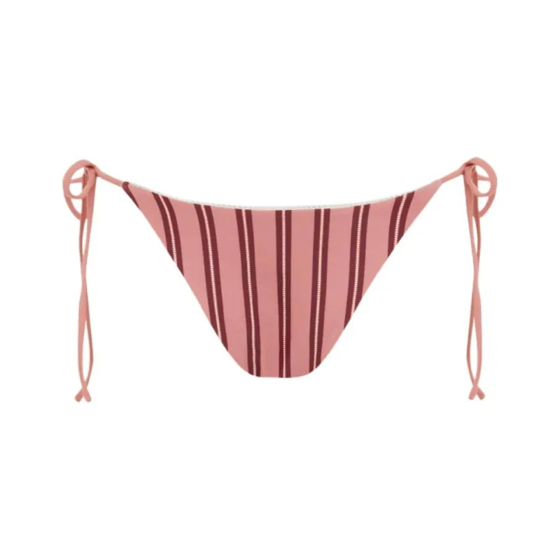 WITH JEAN SS25 Juni Bikini Bottom Bikini Swimming Shorts Women's Pink Stripes-1